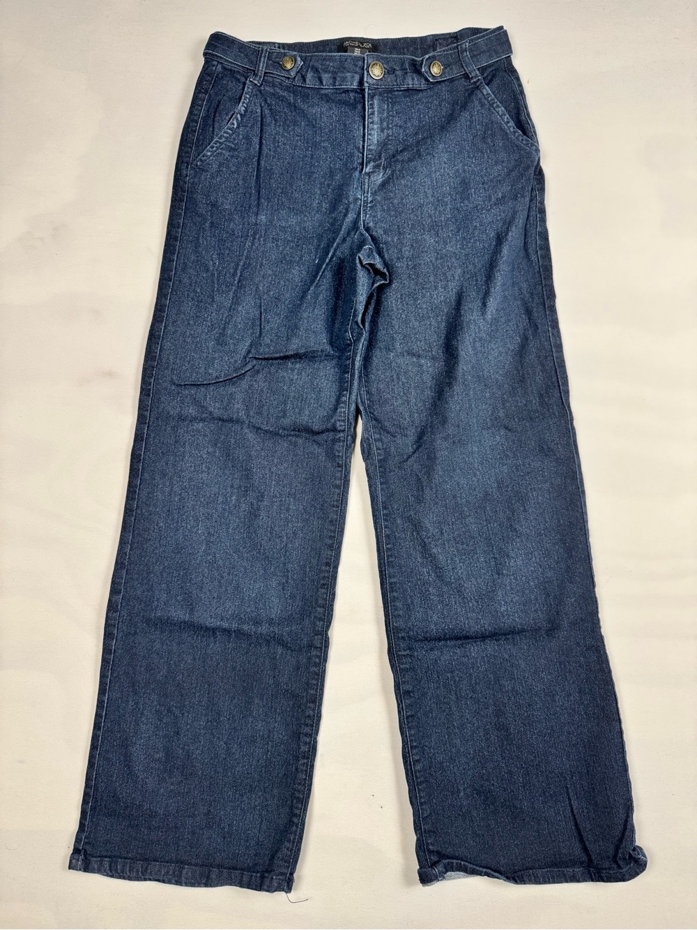 Rachel Zoe High-Rise Wide Leg Sailor Denim Trouser Blue Women’s 8